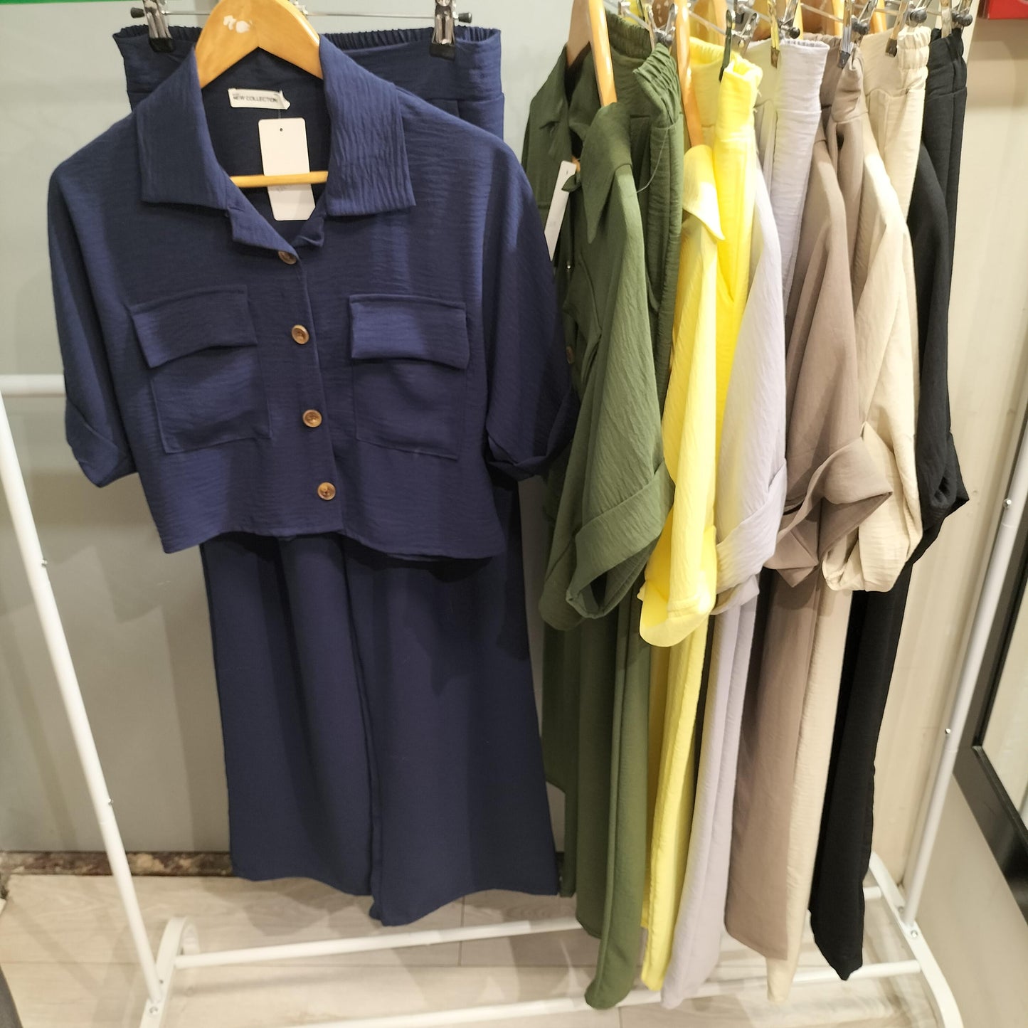 POCKET CHIFFON TROUSER SET