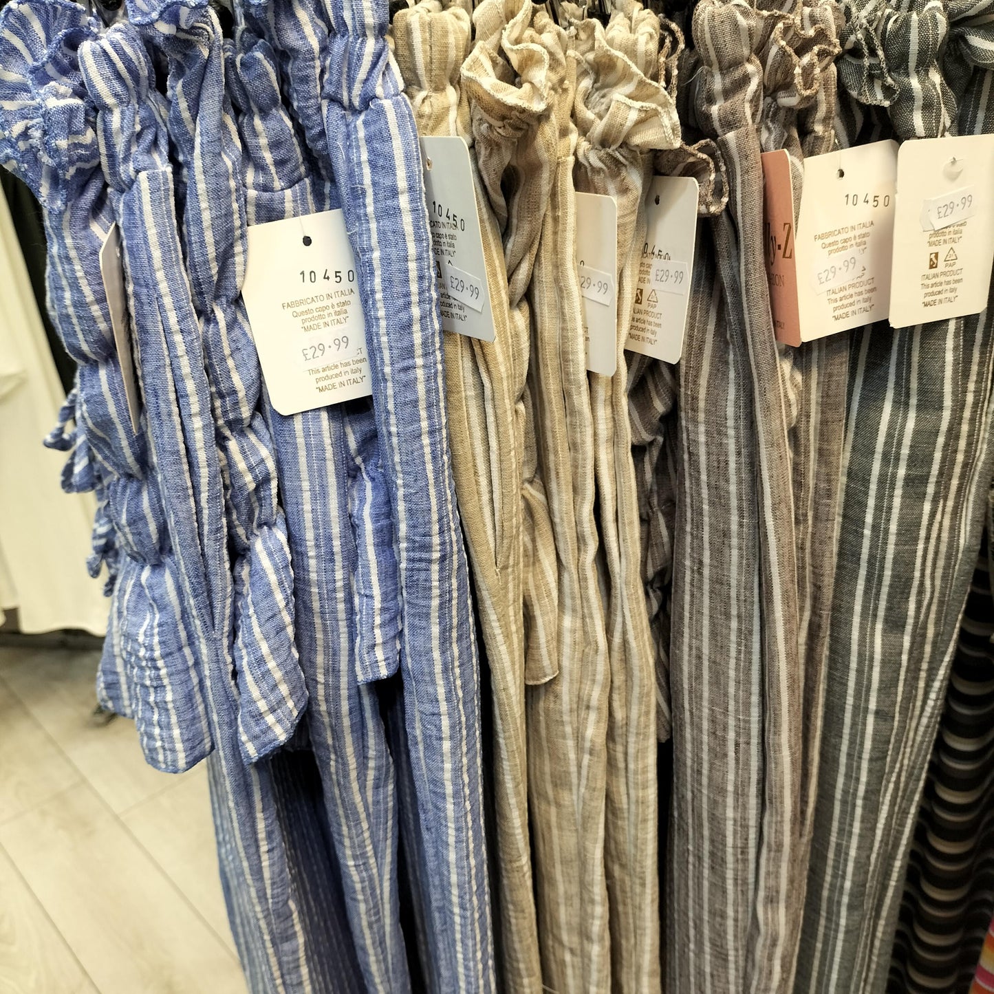 STRIPPED TIE FRONT TROUSER SET
