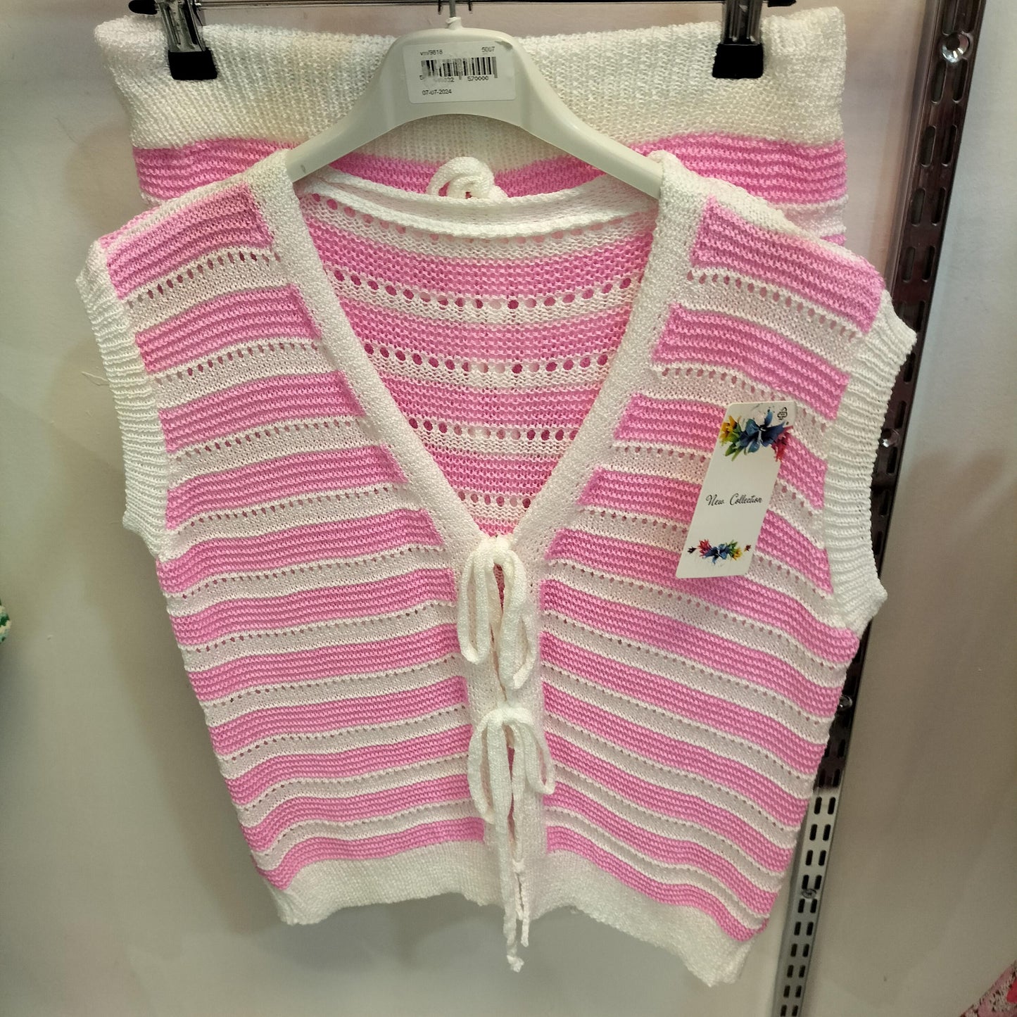HEAVY FABRIC STRIPPED SHORT SET