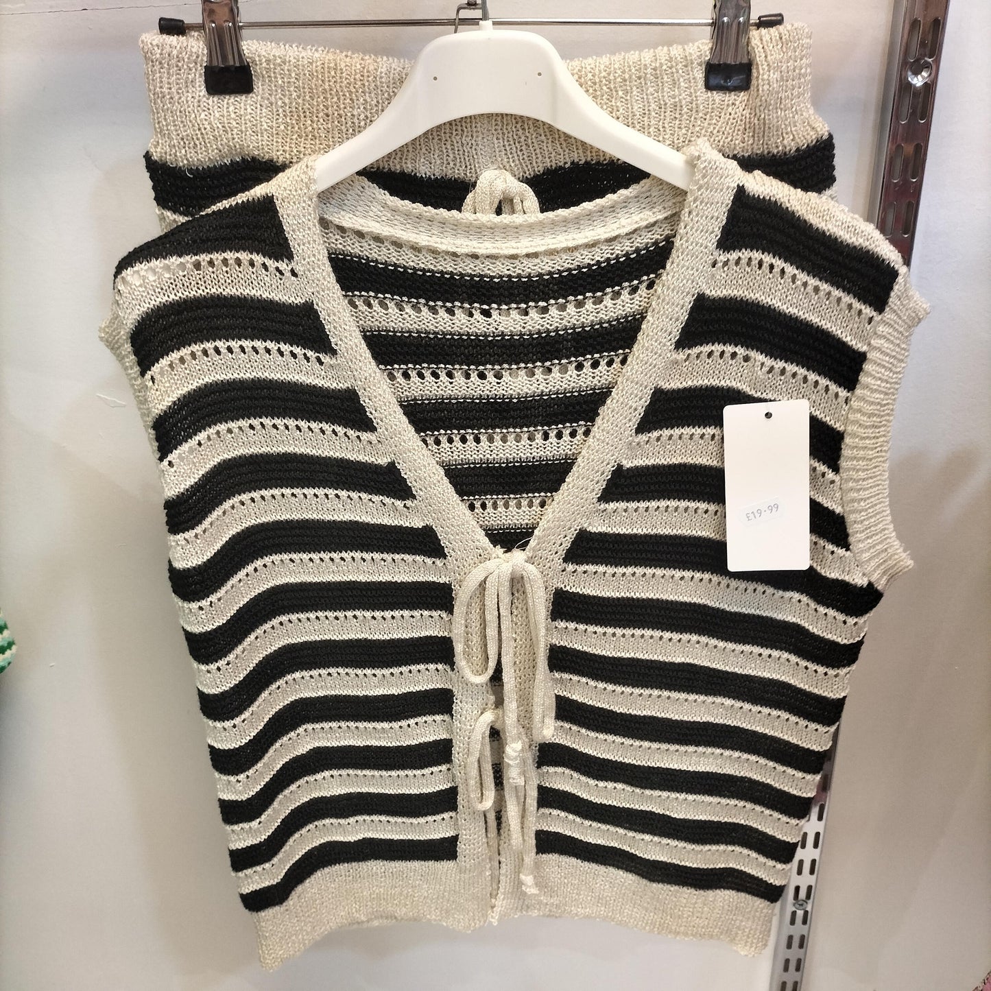 HEAVY FABRIC STRIPPED SHORT SET