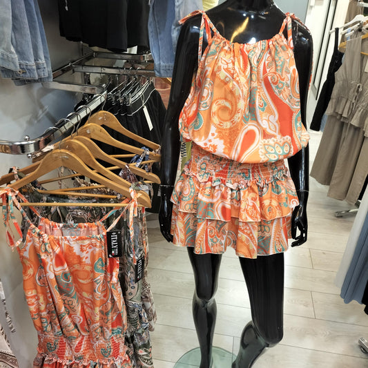 Pattern printed dress