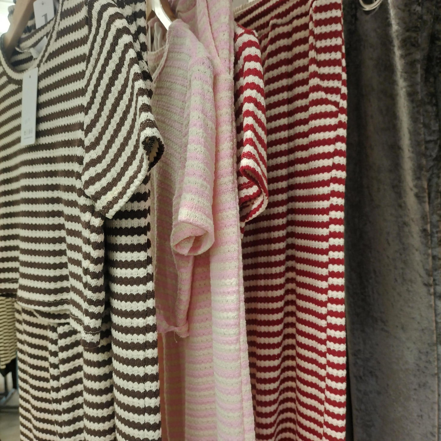 Cropped stripped trouser set