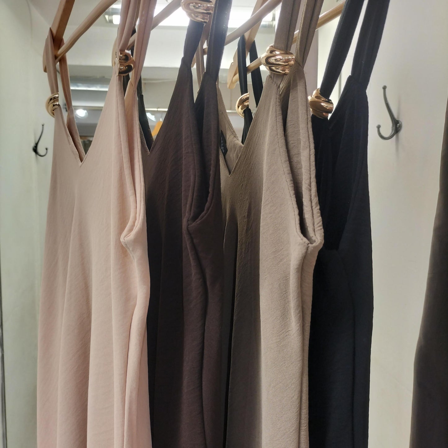 oversized shaped maxi dress with gold buckles