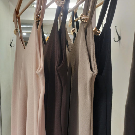 oversized shaped maxi dress with gold buckles